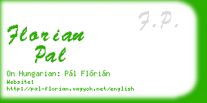 florian pal business card