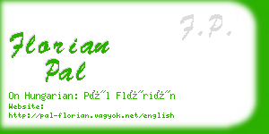 florian pal business card